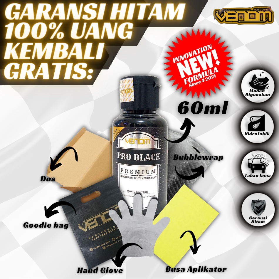 100ml Penghitam Body Motor Back to Black  Trim Restorer Penghitam Dashboard