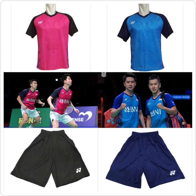 Baju Celana Badminton Kevin Marcus Denmark Open / Setelan Bulutangkis Y277 / Atasan Olahraga Minion / Setelan Badminton Bulutangkis / Jersey Set Badminton / Tshirt Badminton Bulutangkis / Jersey Badminton Drifit / Baju Atasan Celana Bulutangkis YY Unisex