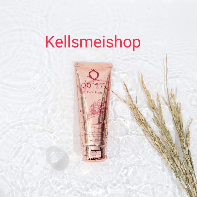 SALE 50%‼️QQ 27'S Rose Gold RICE Facial Foam 100ml EXP NOV 2025 ( Ready Singkawang )