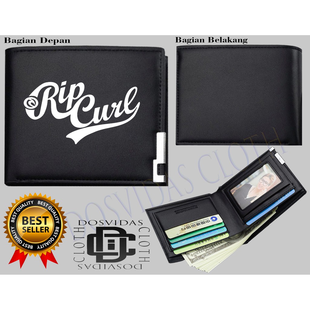 Dompet Pria Lipat  RIPCURL SPORT Dompet Kulit Men Fashion Letter Wallet  RIPCURL  KEREN