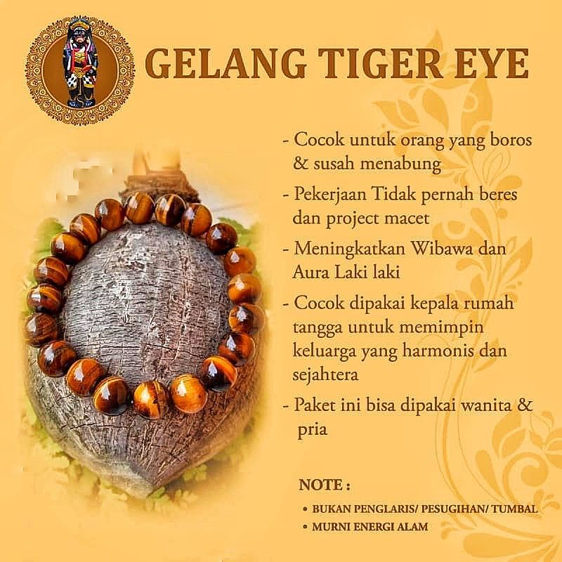 Gelang Tiger Eye Kharisma &amp; Kewibawaan