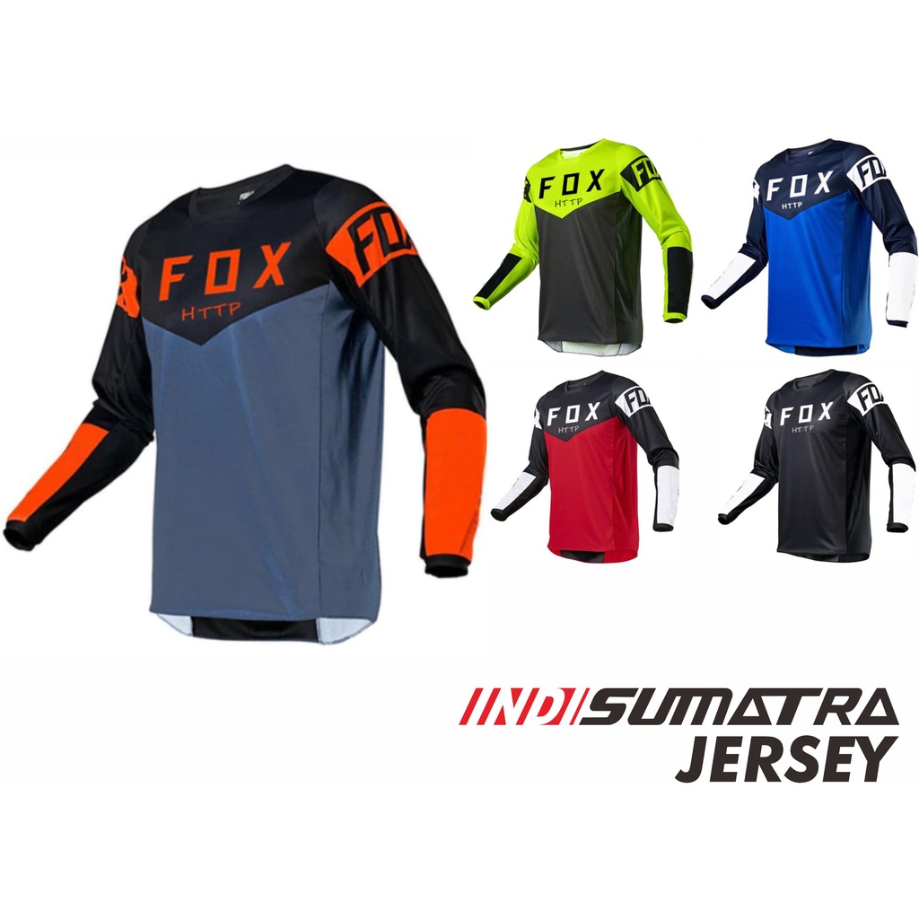 JERSEY F0X TREV Long Sleeve Jersey Dewasa dan Anak Kaos Trail &amp; Gowes Baju Motocross MTB Mountain Bike Downhill BMX MX Lengan Panjang