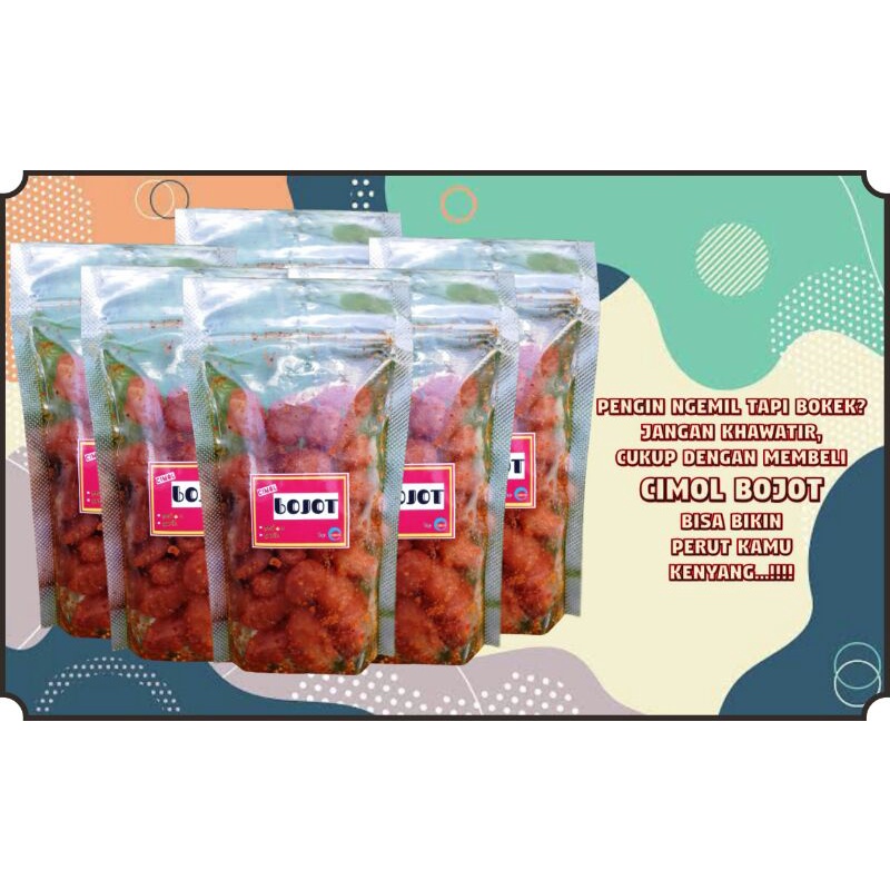 

Cimol BOJOT/Cimol kering/Cireng/ndog lewo/bumbu bojot/Cipak koceak/berat 100 gram bersih