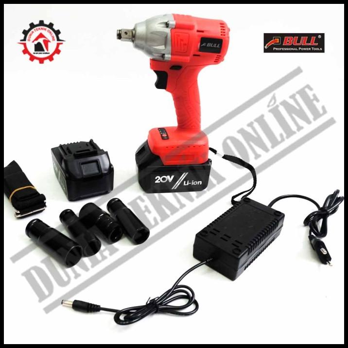 Promo Air Impact Wrench Cordless Bull Bl127 Alat Buka Baut Baterai