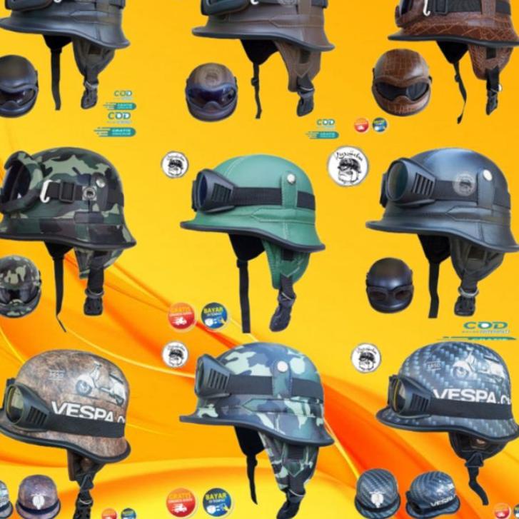 ㅍ HELM RETRO MILENIAL NAZI CRAZY HITAM/HELM NAZI HITAM/HELM/HELM RETRO NAZI KLASIK KULIT/HELM KULIT/