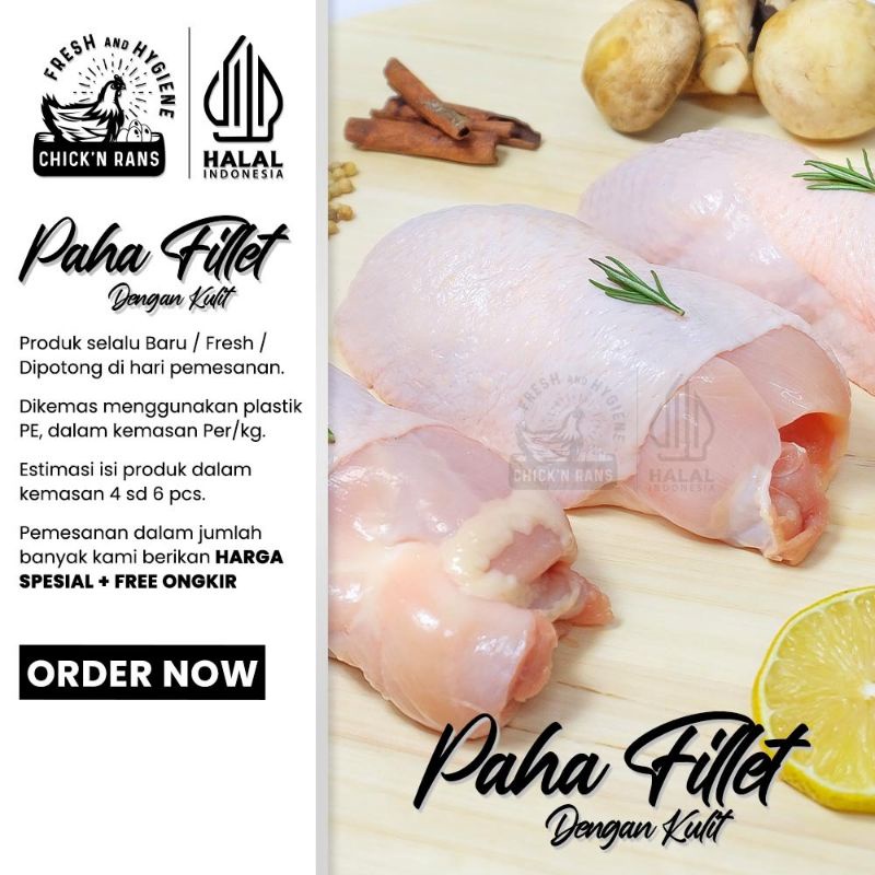

Daging Ayam Paha Fillet Boneless Dengan Kulit 1kg