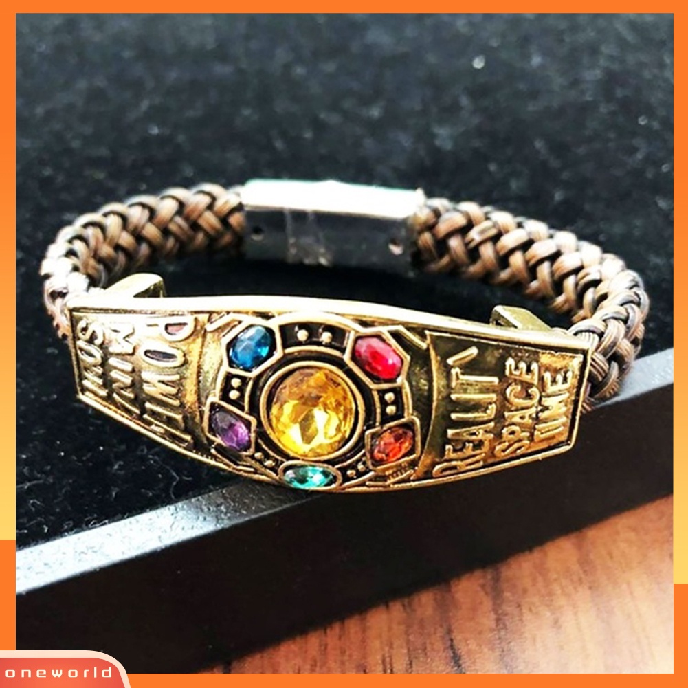 [WONE] Unisex Thanos Gauntlet Power Stone Braided Strap Bracelet Gift