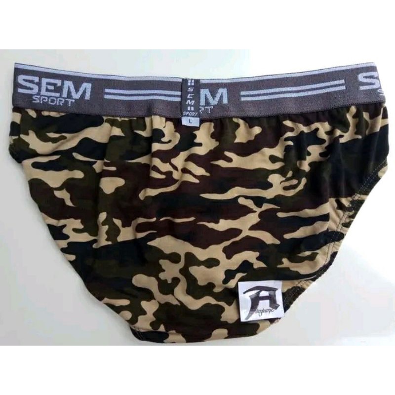 CELANA DALAM / SALEMPAK CD PRIA LAKI-LAKI DEWASA MURAH - MOTIF ARMY/LORENG