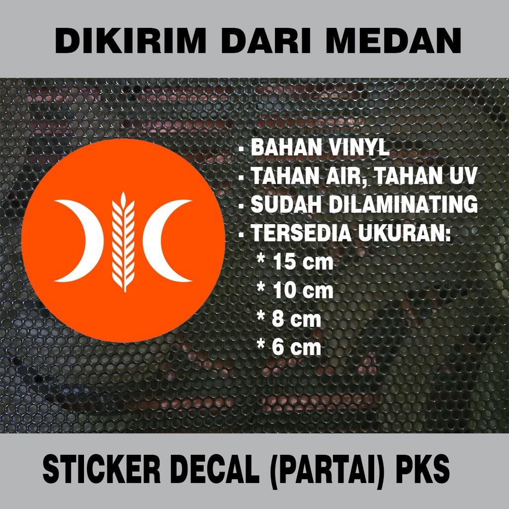 

Sticker Decal Vinyl Tahan Air Partai Keadilan Sejahtera PKS