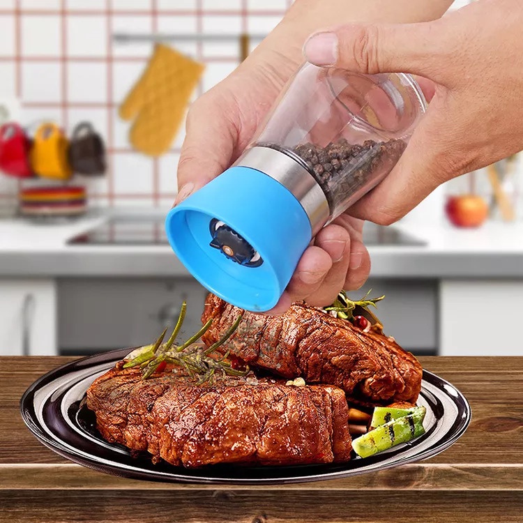 Tempat Bumbu Botol Grinder + Merica Lada Putih Penggiling Penghalus Bumbu Lada Manual Tempat Bumbu Seasoning Grinder Pepper Serbaguna TERMURAH TERLARIS