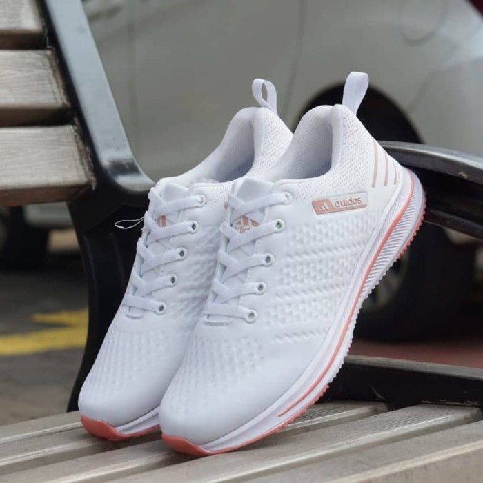 Adidas Zoom Running Cewek Putih ( Sepatu Olahraga / Sepatu Wanita ) - Putih, 36