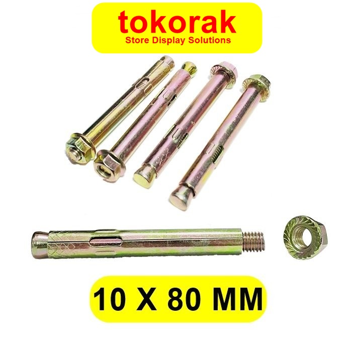BAUT BETON TEMBOK DYNABOLT 10 X 80 MM - ANGKUR BOLT