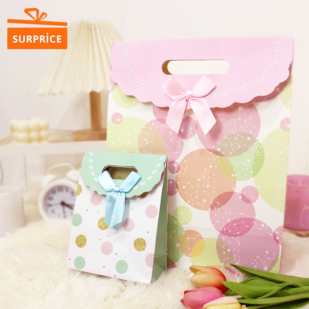 

Surprice Paper Bag Adhesive 24x12x31cm / Tas Kado Jepret / Paper Bag Besar