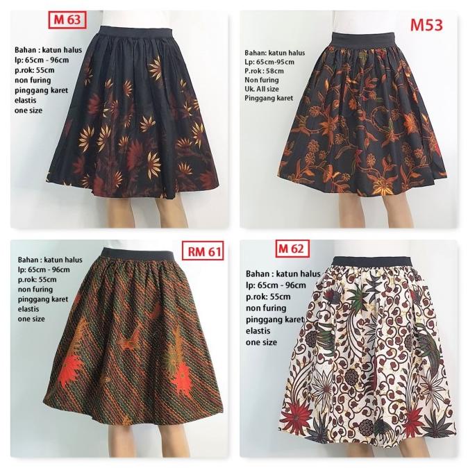 Bawahan Batik Rok Klok Batik Pendek Mona KM02A