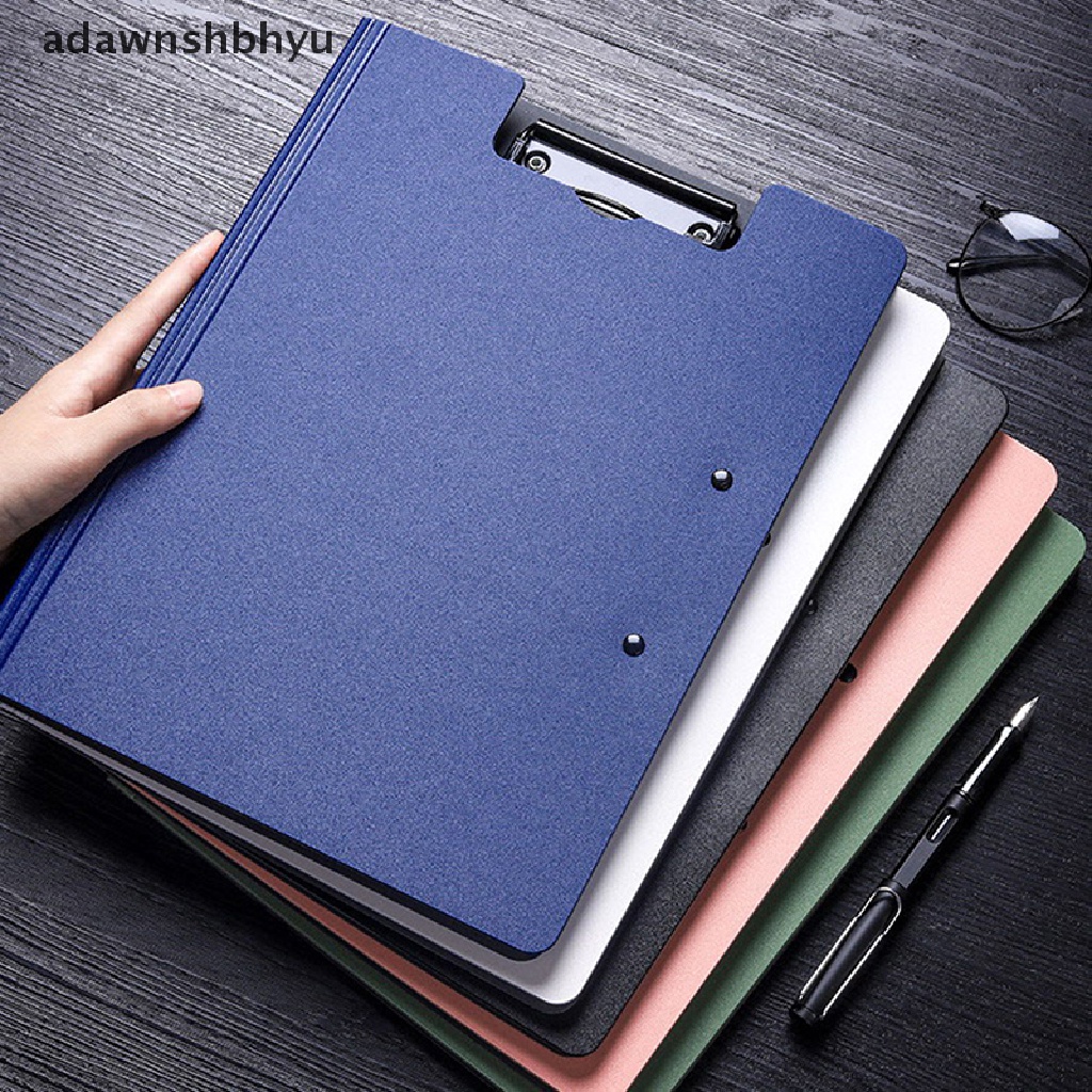 Adawnshbhyu A4 File Folder Clipboard Wrig Pad Memo Clip Board Double Clips Organizer ID