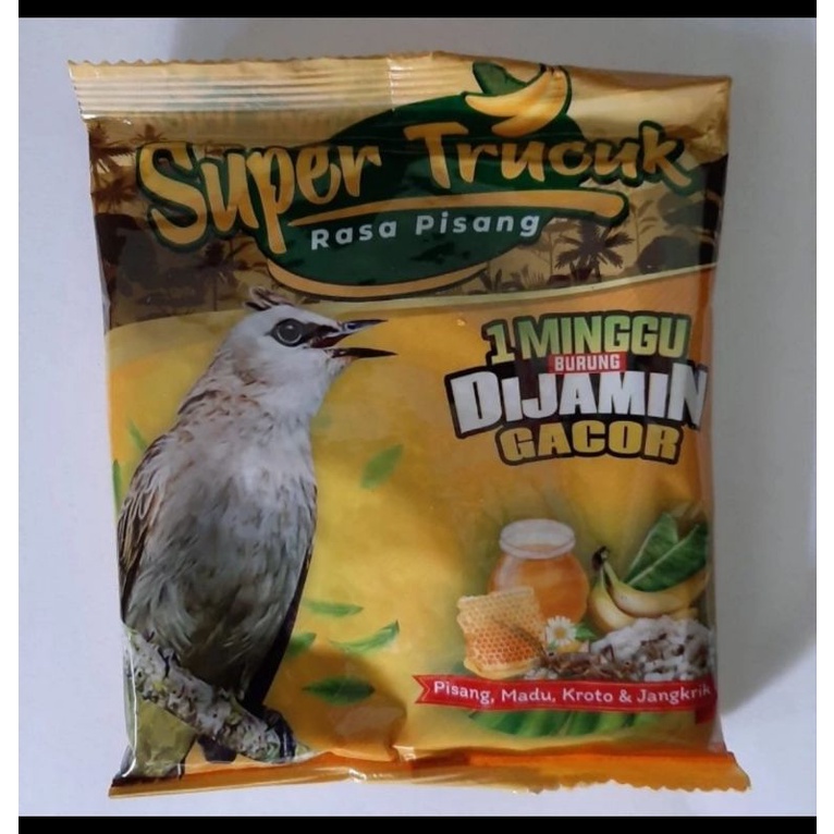 makanan burung trucuk voer trucuk rasa pisang