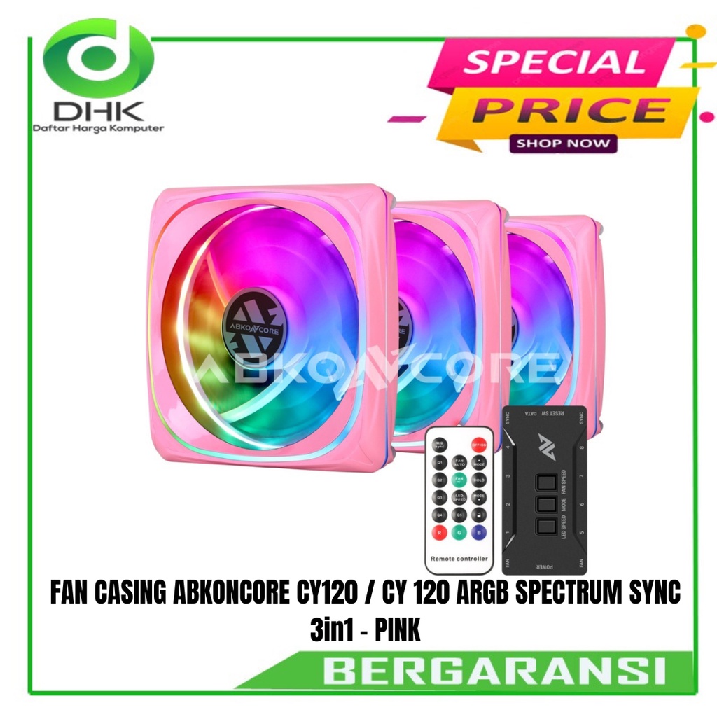 FAN CASING ABKONCORE CY120 / CY 120 ARGB SPECTRUM SYNC 3in1 - PINK