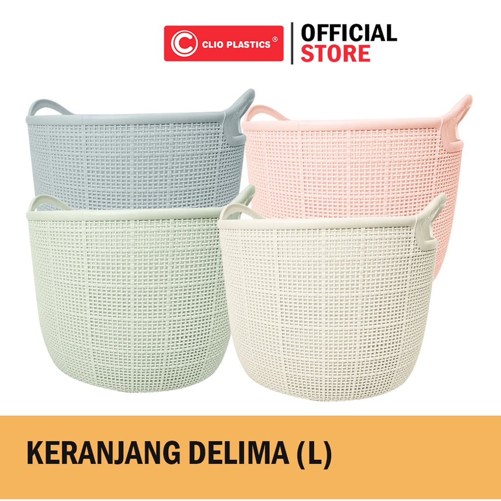 CLIO Keranjang Serbaguna DELIMA L / Storage Basket Aesthetic/keranjang loundry / keranjang pakaian b