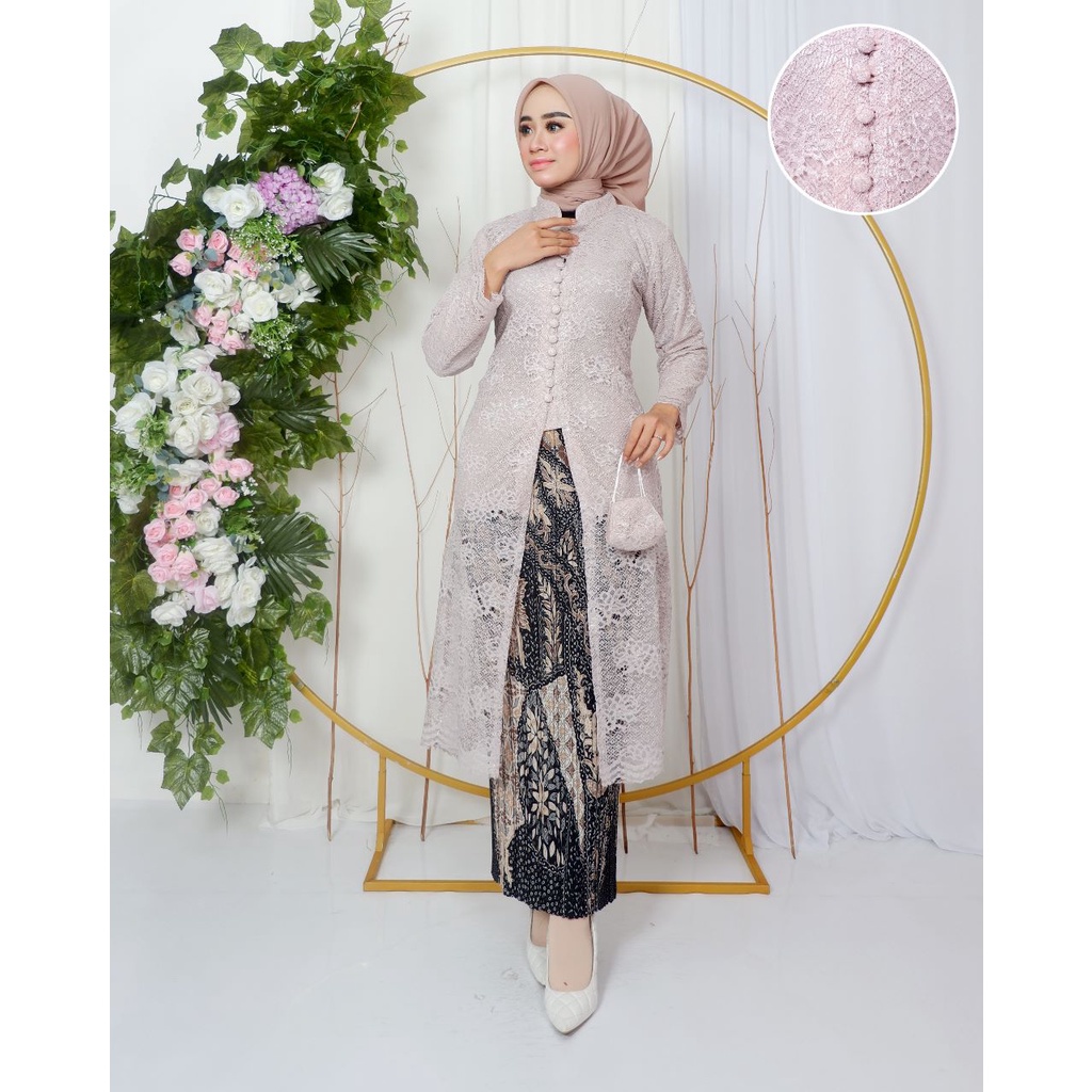 Permata Olshop / Kebaya Brukat Busui Tunik Modern / Kebaya Kutu Baru Tunik Brukat / Kebaya Kondangan / Kebaya Seragam Nikah / Kebaya Pesta Mewah