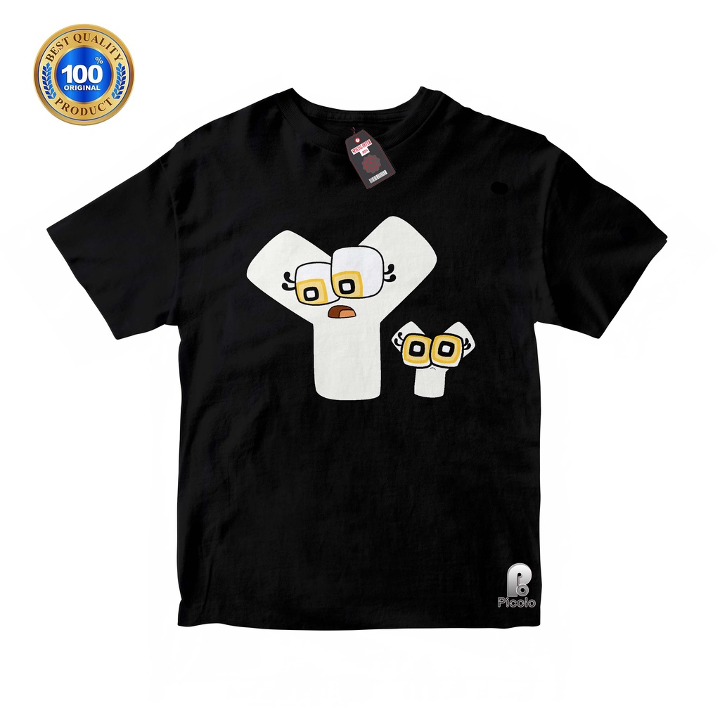 BAJU ANAK KAOS ATASAN ANAK HURUF Y ALPHABET LORE Unisex Bahan COTTUN (Free Nama)