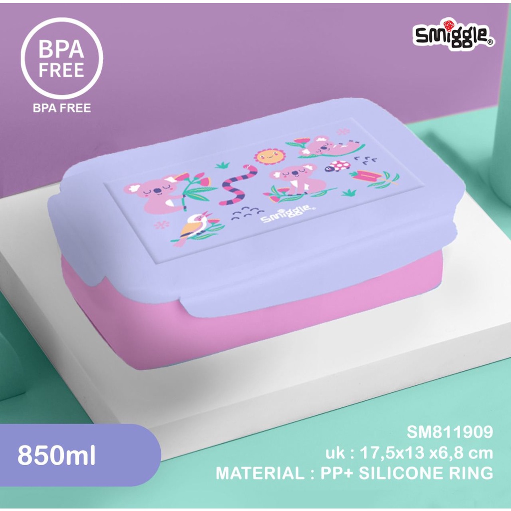 Smiggle Lunch Box Anak Karakter Uk.850ml