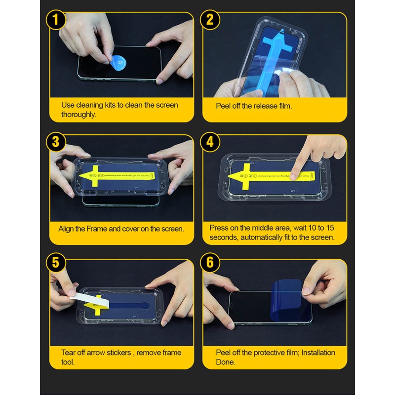 ANG EASY INSTALL Tempered glass Hitam Anti Spy/privasi Bening/Clear Superfit FOR IPhone X XR XS  XS MAX 11 11 PRO 11 PRO MAX 12 12 PRO 12 PRO MAX 13 13 PRO 13 PRO MAX 14 14 PLUS 14 PRO 14 PRO MAX