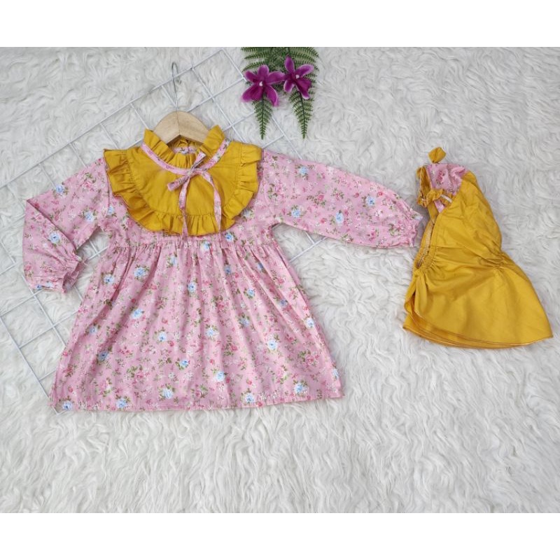 gamis bayi perempuan Set Gamis + hijab Baby girl