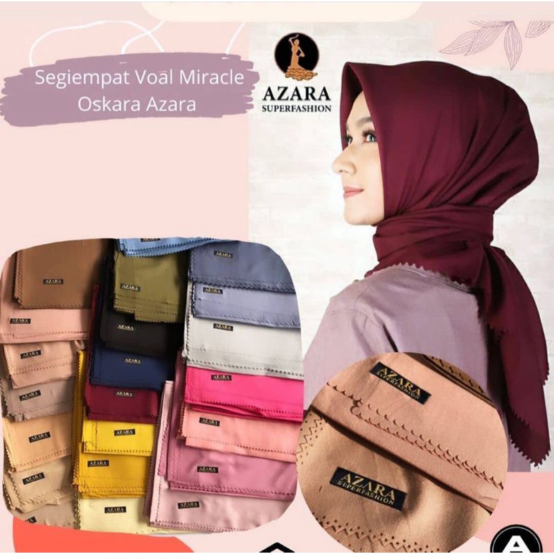 Jual {NEW GROSIR MURAH} HIJAB SEGIEMAPAT POLOS AZARA || Laser Cut ...