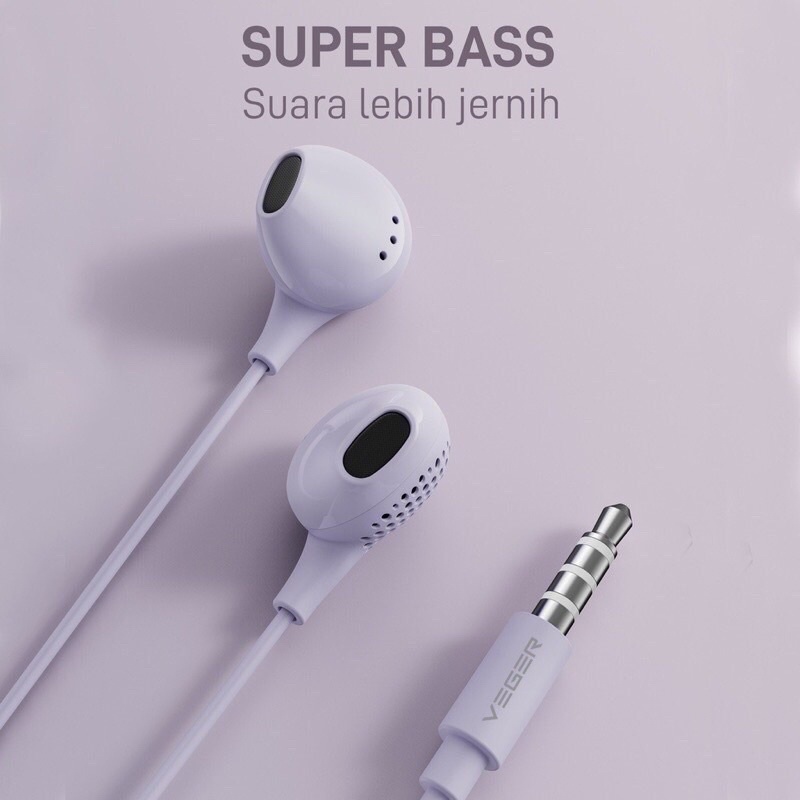 HEADSET VEGER VX2 EXTRA BASS EARPHONE WITH MIC