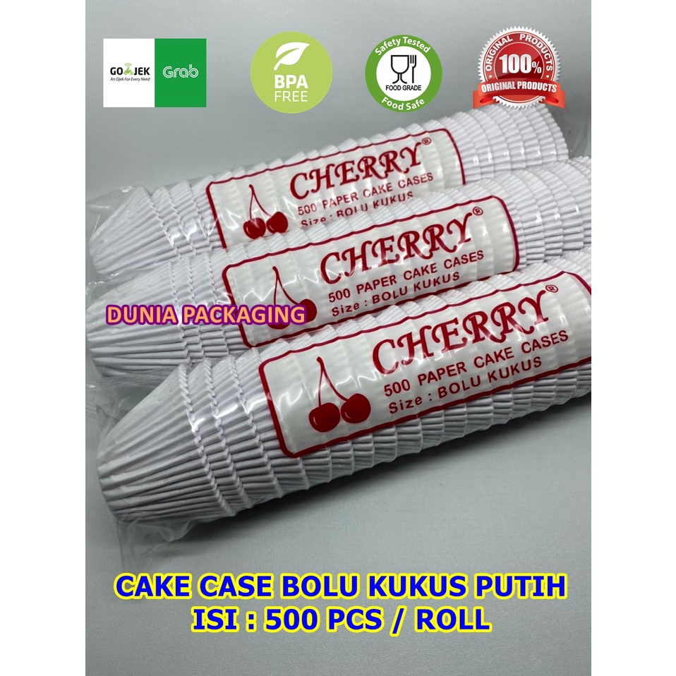 PAPER CAKE CASES BOLU KUKUS ISI 500pcs PUTIH POLOS BOLU KUKUS KERTAS MEDAN