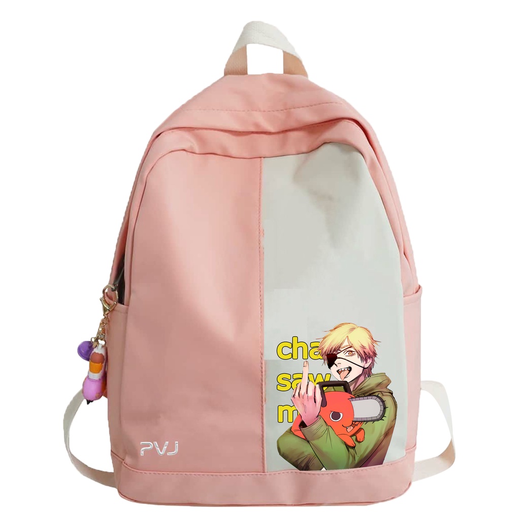 PVJ - Tas Anime Chainsaw Man Denji Ransel Anak Sekolah Laki Laki dan Perempuan