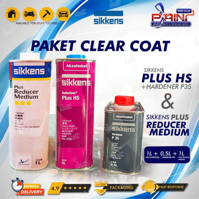 Thinner Paket Clear Coat Sikkens Plus Hs + Thinner Sikkens Plus Reducer