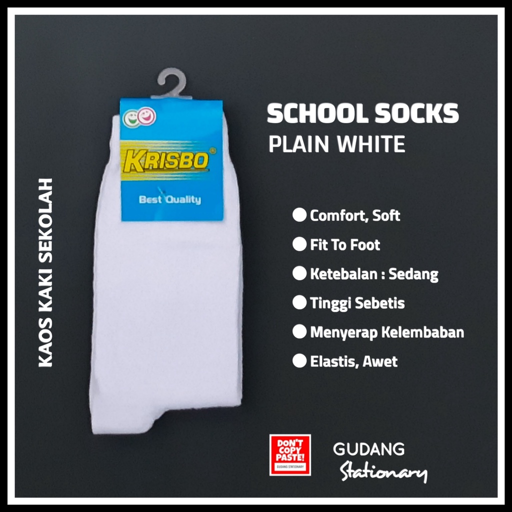 Kaos Kaki Anak Sekolah Putih