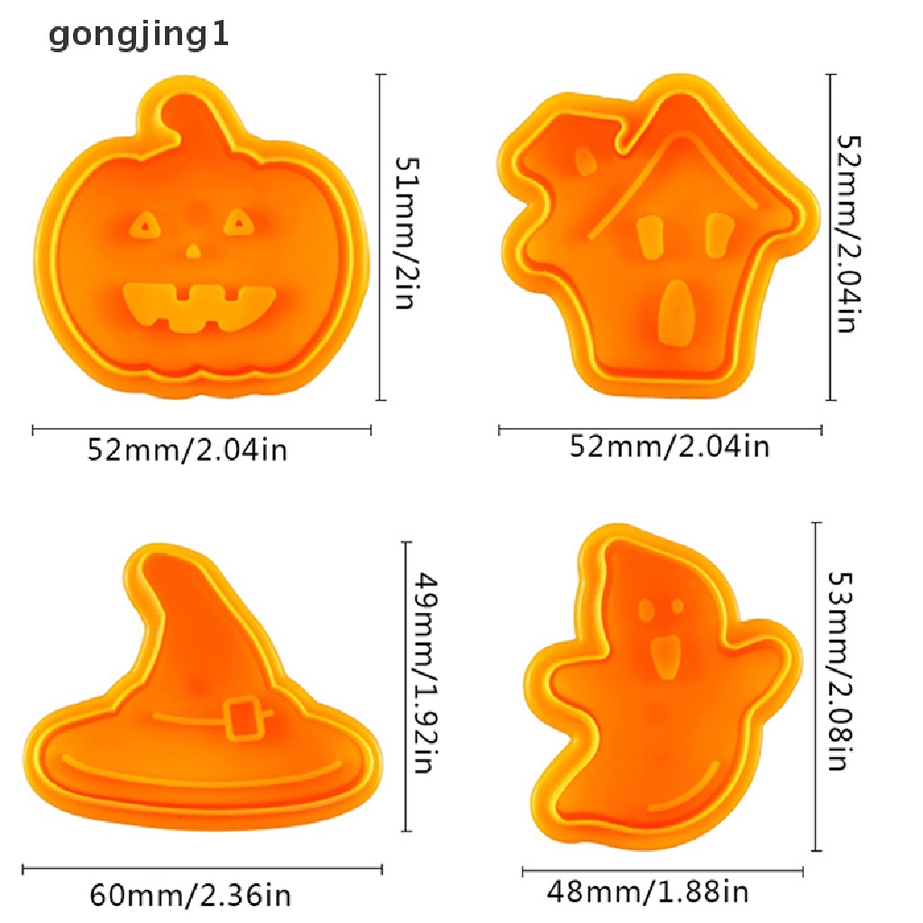 Ggg Halloween Tema Labu Hantu Plastik Cookie Cutter Plunger Kue Dekora Tools ID