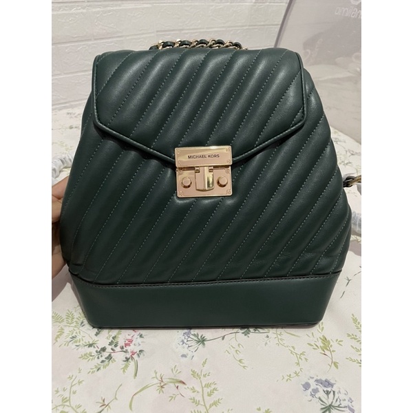 Tas MK Green rose Chain backpack