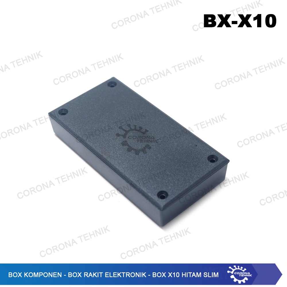 Box Rakit Elektronik - Box X10 Hitam Slim - Box Komponen