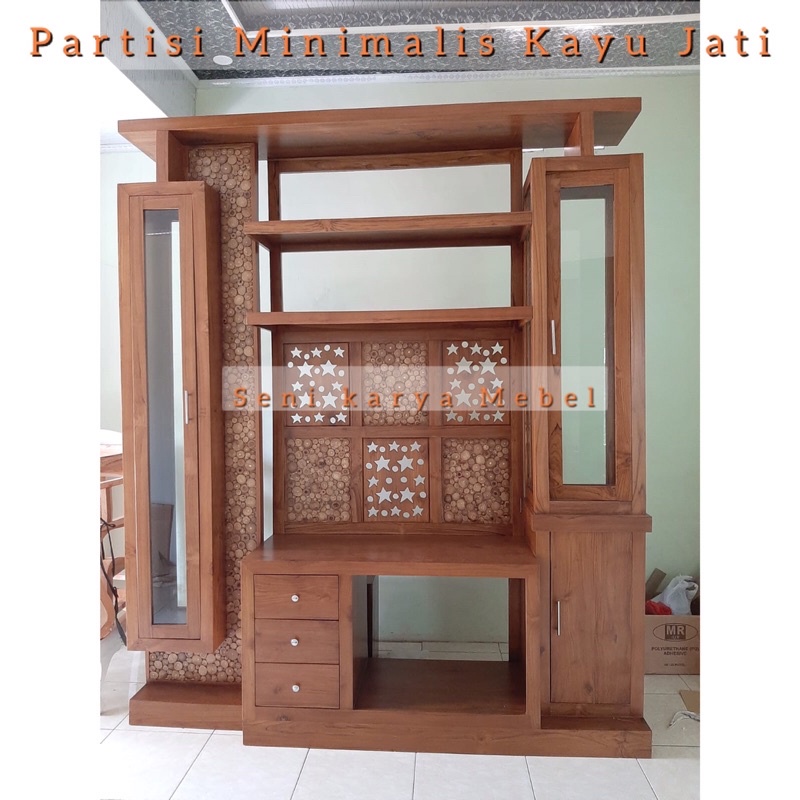 BUFET JATI  / PARTISI RUANGAN KAYU JATI / BUFET TV KAYU JATI