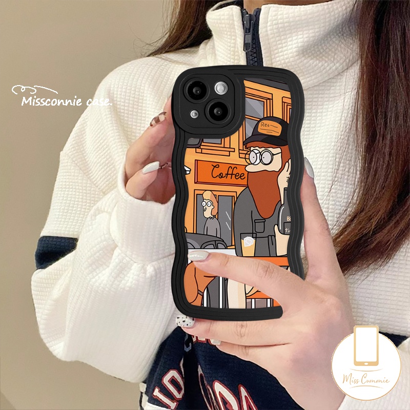 Couple Case Samsung A14 A04 A13 A50 A03s A04s A12 A21s A04E A32 A23 A52 A53 A50s A22 A52s A33 A02s A31 A30s A20 A11 A51 M32 Eropa Art Retro Ilustrasi Lembut TPU Wavy Edge Case