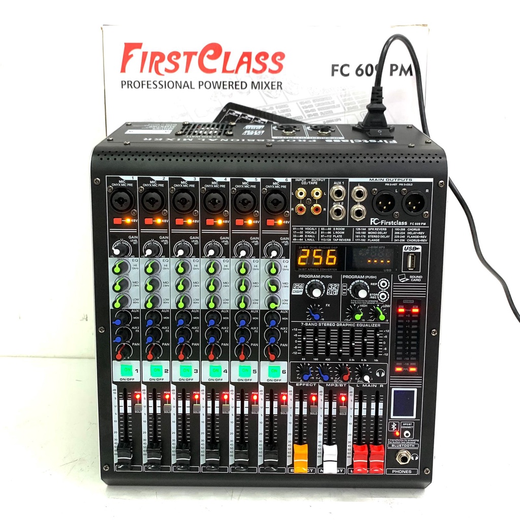 POWER MIXER FIRSTCLASS FC-609 PM MIXER 6 CHANNEL FC 609 PM