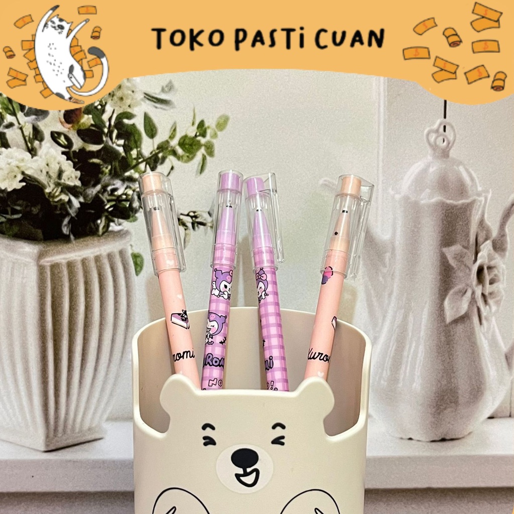 

pulpen bisa dihapuse erasable tinta hitam karakter kuromi (4/8/12 pcs) kebutuhan sekolah anak bisa COD termurah pen lucu bolpen imut kualitas bagus