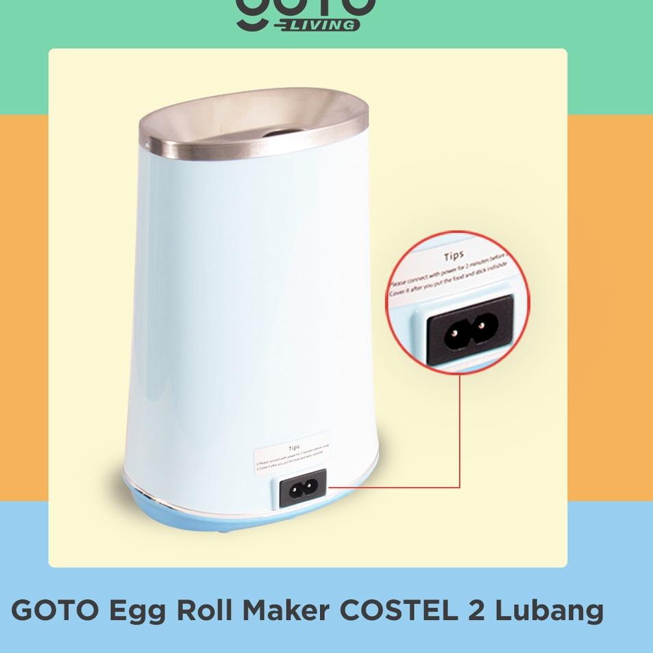 Promo Untung Goto Costel 2 Hole White Egg Roll Maker Mesin Sosis Telur Sostel Hotdog 2 Lubang
