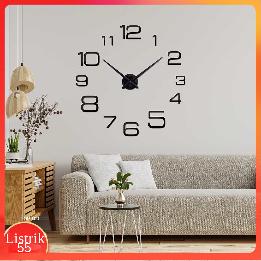 Jam Dinding Besar DIY Giant Wall Clock 100cm Model Numeral - JM-16