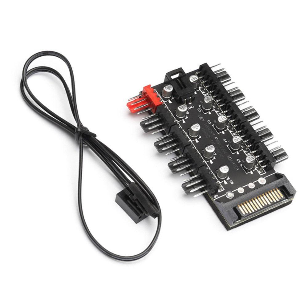 Controller Kipas Pendingin Atas 4pin Motherboard SATA Power Radiator Adapter