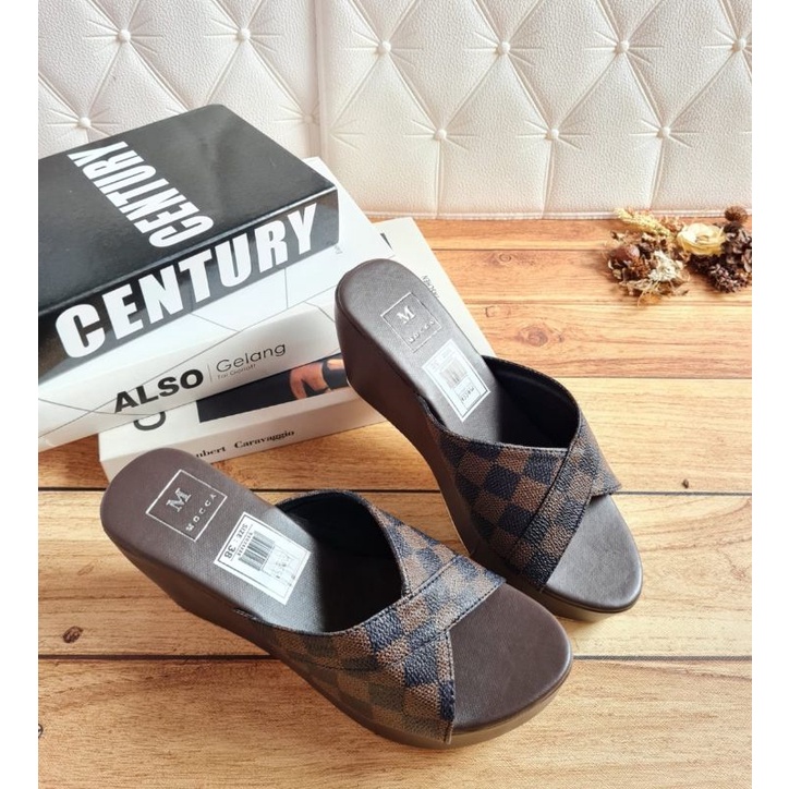 ABBUSHOES BT 01 sendal wedges kokop emril 7cm