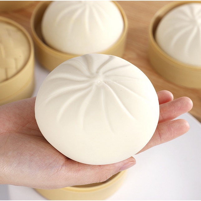 Mainan squishy stress ball pao Mainan bakpao palsu Dimsum bakpao mooncake hakau siomay mantau TN