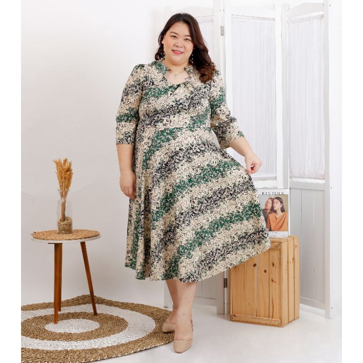 dress batik super jumbo/dress batik jumbo/ dress batik xxl/gamis batik jumbo