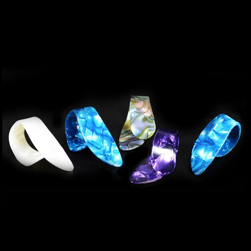 Suyo 10pcs Thumb Finger Picks Untuk Aksesoris Listrik Akustik Gitar Plectrum Sarung Plectrum Plastik