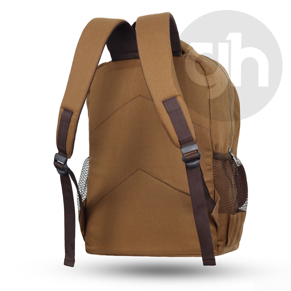 GH-Bag Tas Ransel Sekolah Kuliah Kerja Ransel Pria Wanita Backpack Laptop up to 15,6 inch Bronson Canvas Backpack