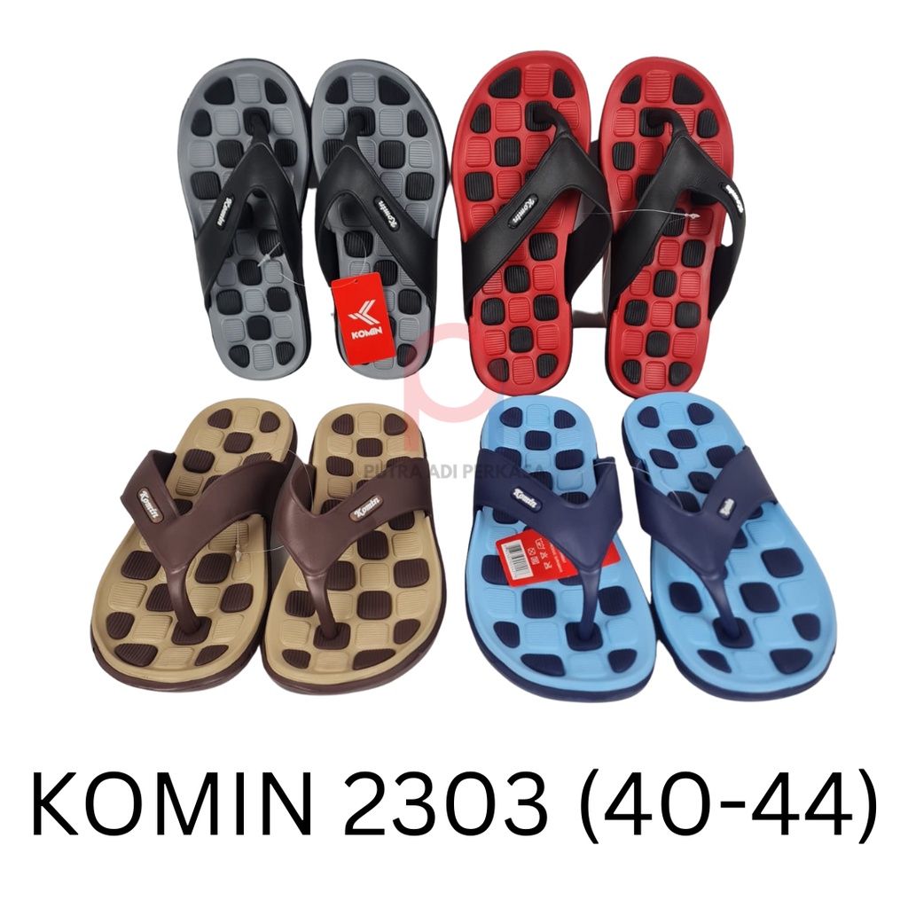 Sandal jepit Komin Catur pria dewasa | Sandal japit Komin kotak kotak 2303