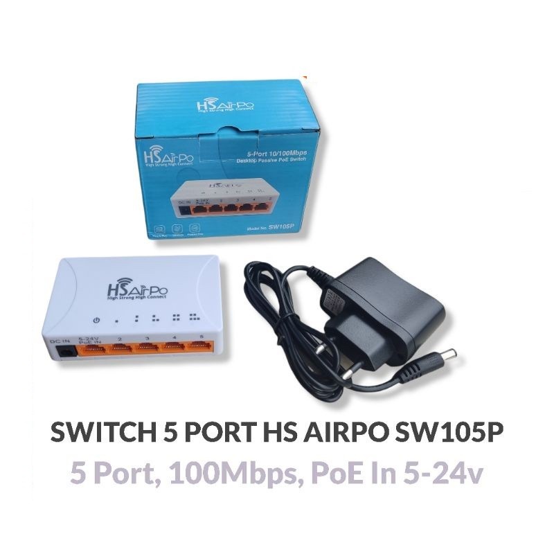 HSAIRPO SW105P 5port 10 100Mbps ETHERNET SWITCH HS AIRPO